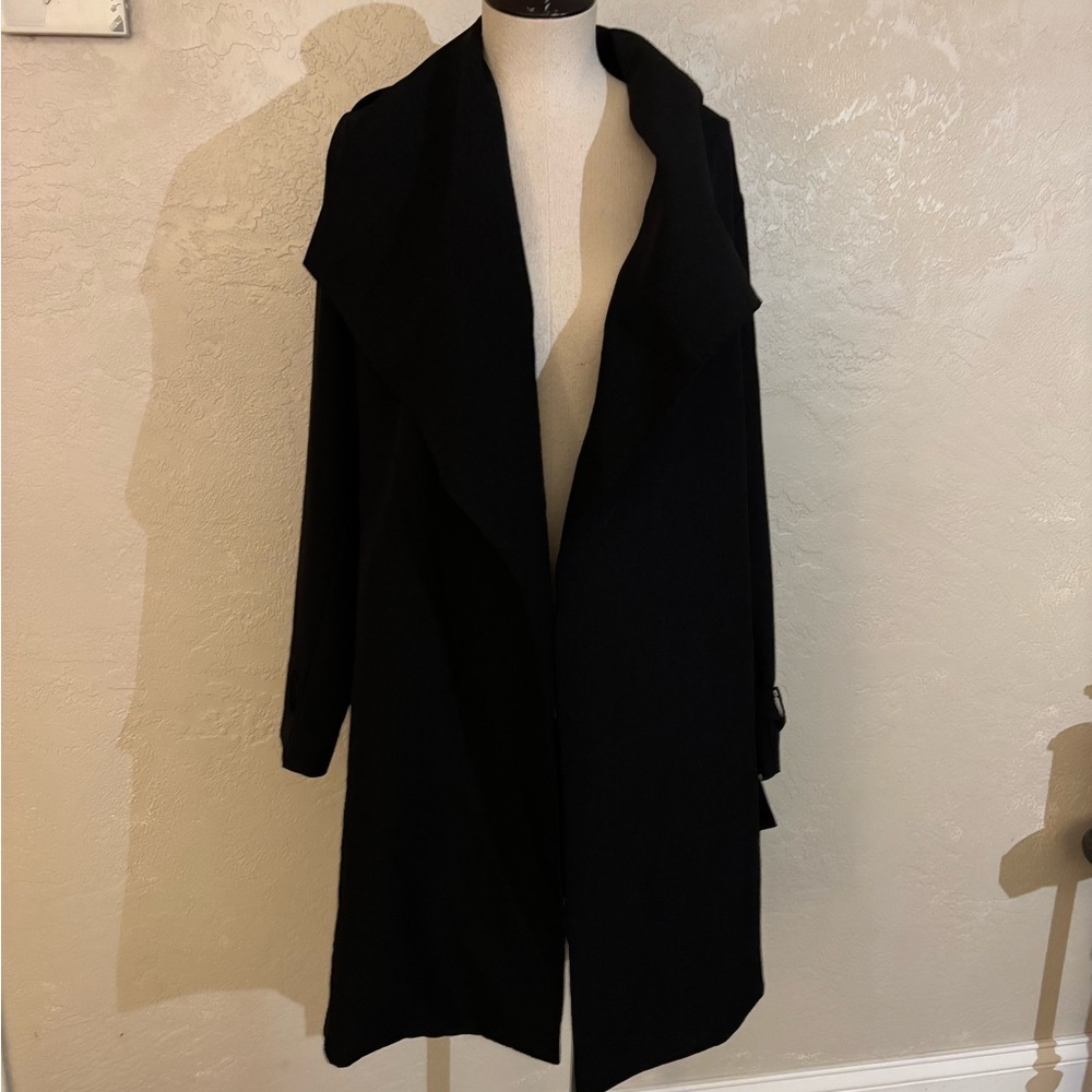 Halogen Black Drape Topper layering Coat Sz Med